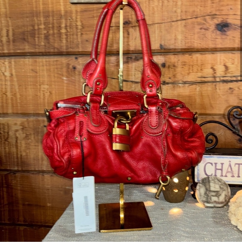 Chloé Paddington Shoulder Bag - Rare red!